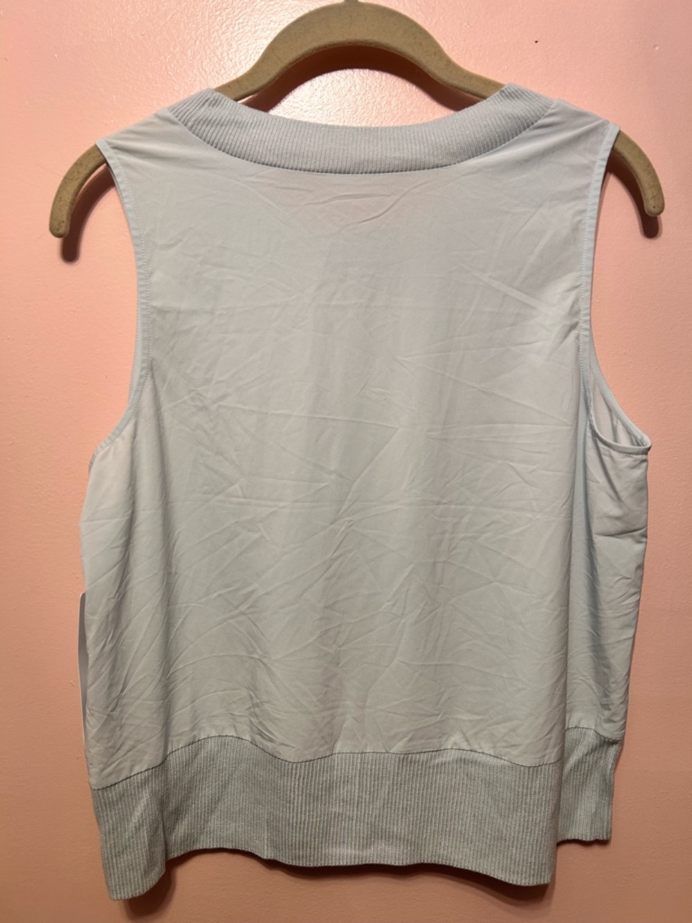Athleta Pale Blue Rib-Trim Sleeveless Tank - Picture 2 of 5